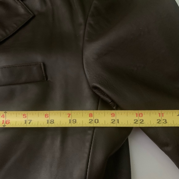 Jos A.Bank Brown Lambskin Leather Blazer - Picture 8 of 10